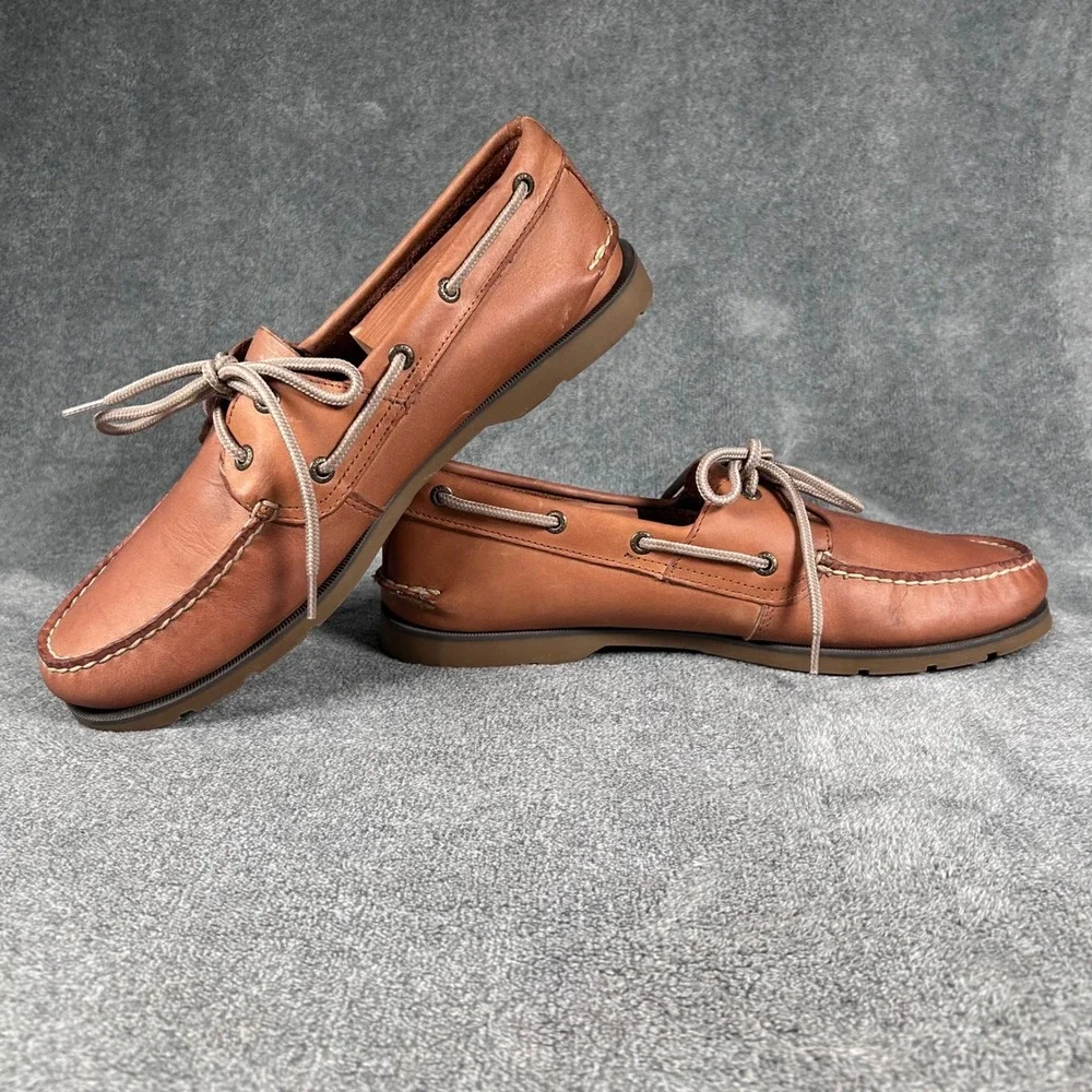 Sperry Top Sider Boat Shoes Mens 11M Brown Leather Classic  Lace Up - Picture 8 of 11